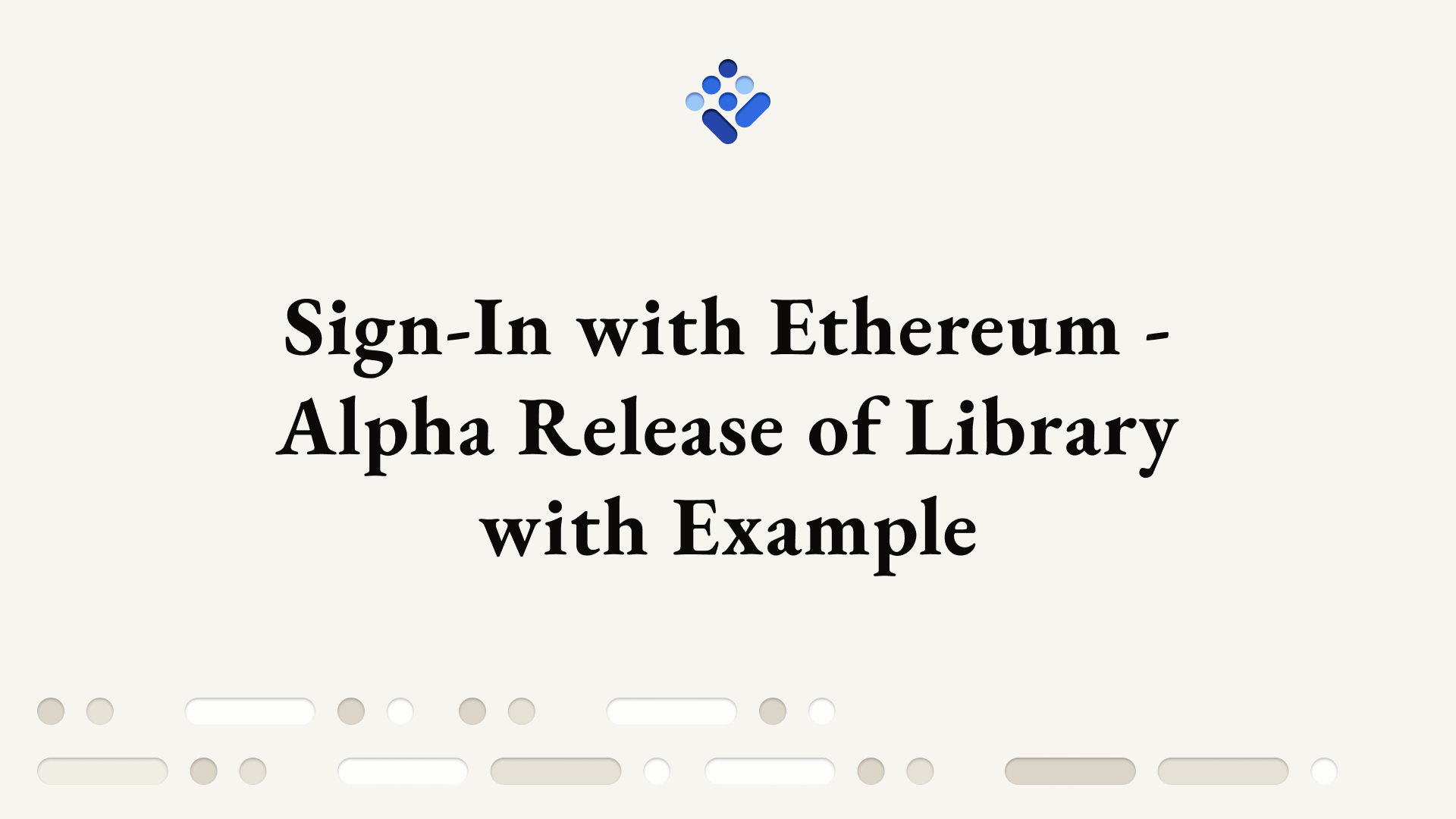 Sign-In with Ethereum - Alpha Release of Library with Example