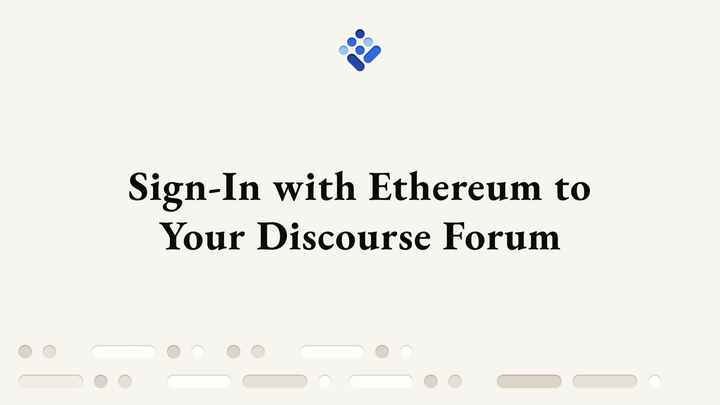 Sign-In with Ethereum to Your Discourse Forum