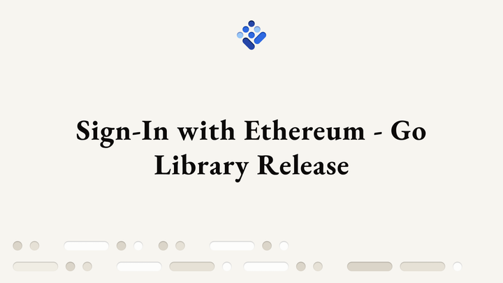 Sign-In with Ethereum - Go Library Release