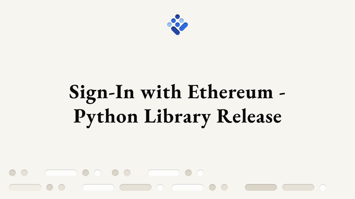 Sign-In with Ethereum - Python Library Release